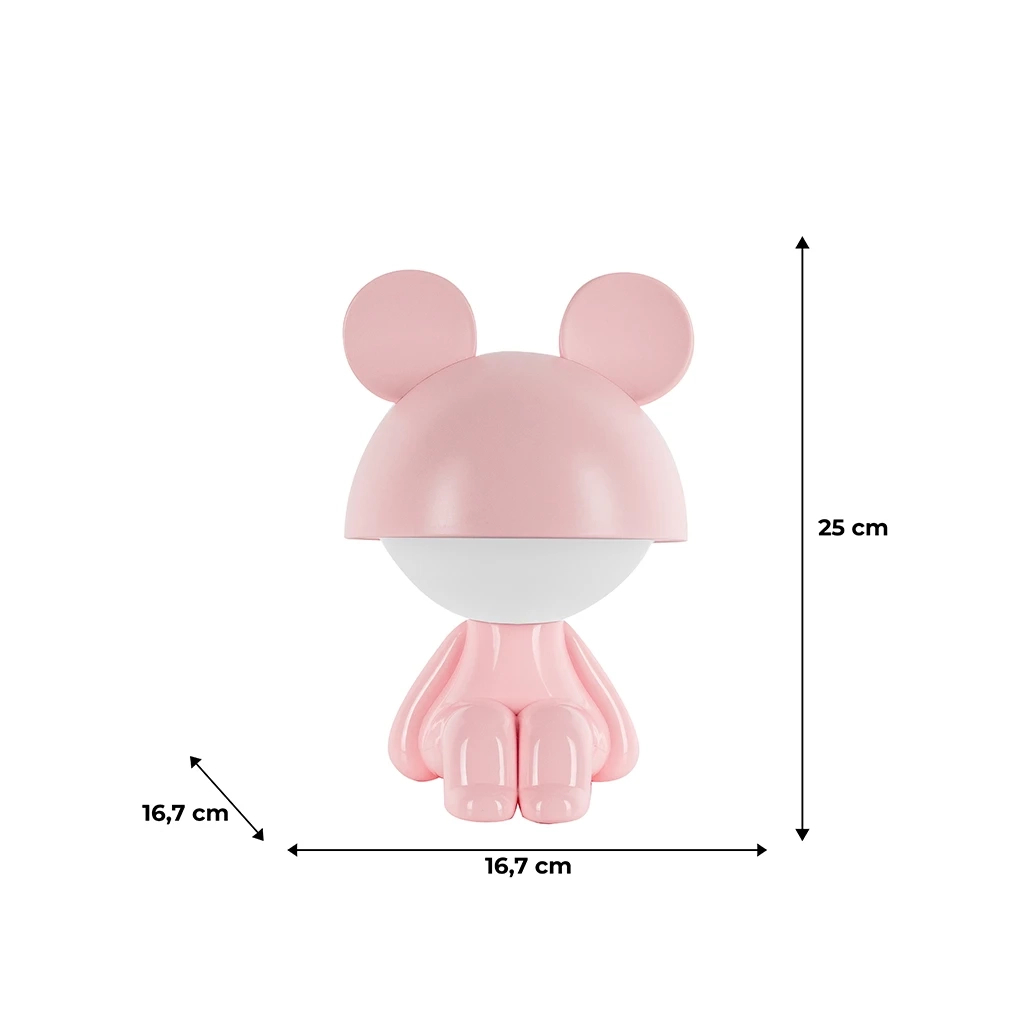 Нічник Kite Світильник LED з акумулятором Cute Mouse, рожевий (K25-316-2-2) - зображення 6