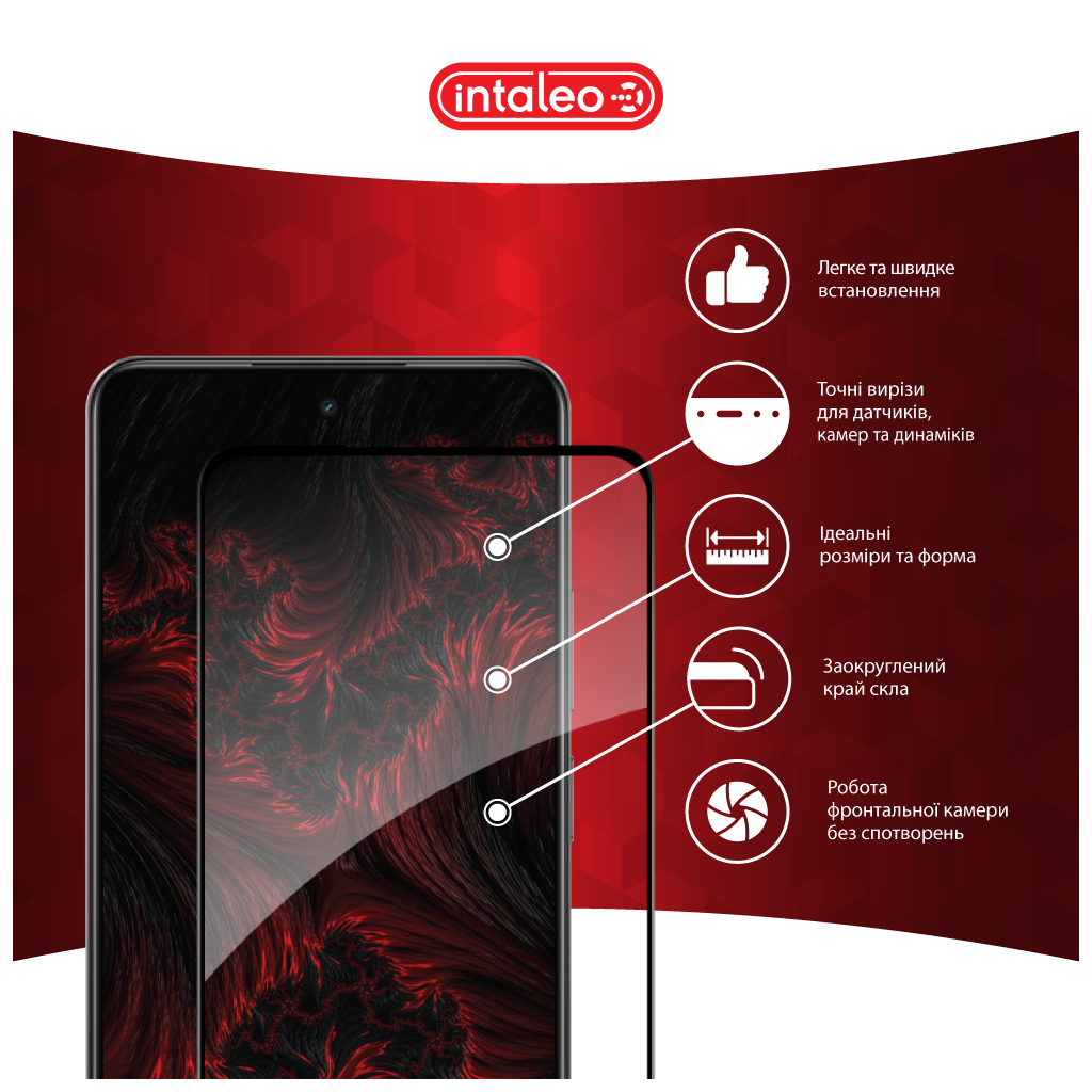 Скло захисне Intaleo Full Glue Realme C75 Black (1283126608186) - зображення 3