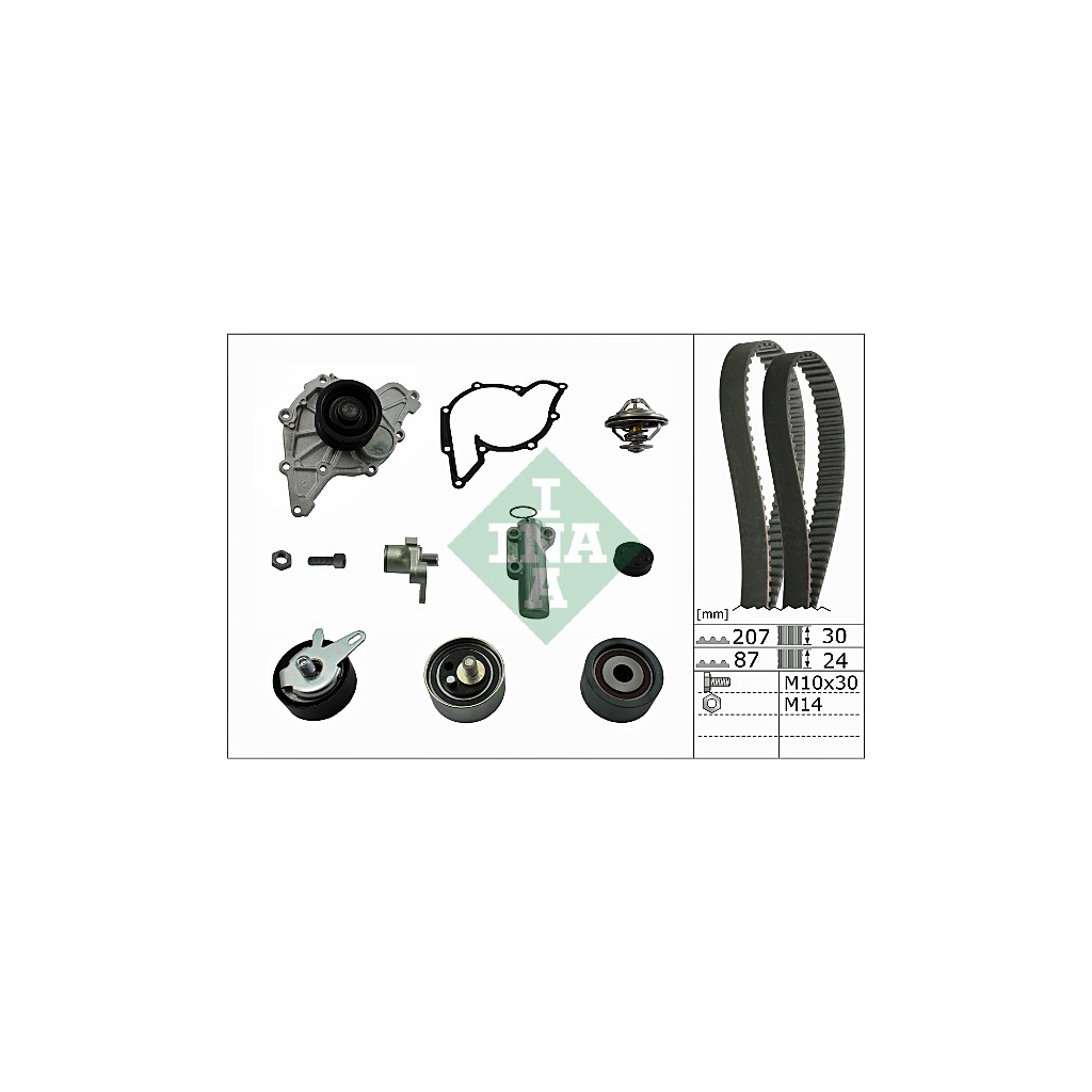 Комплект ременя ГРМ з помпой INA 530 0539 30 - зображення 1