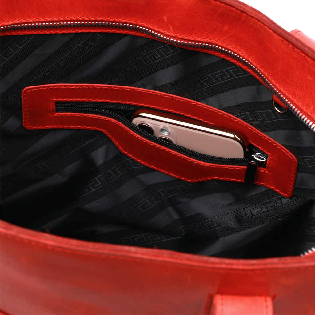 Сумка Shvigel Вінтажна шкіряна Червона (16348) - зображення 4