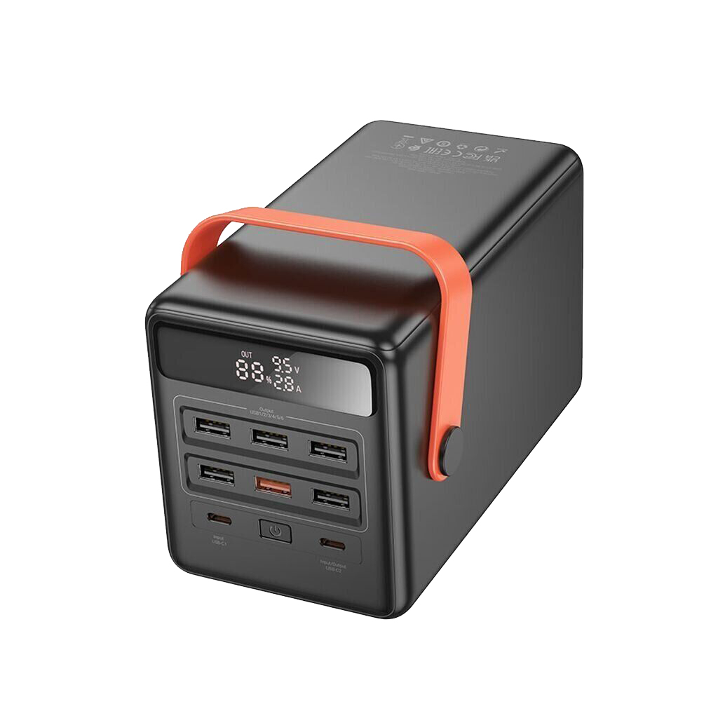 Батарея універсальна HOCO 100000mAh Max Centurion PD/65W, QC, LED Lamp, Black (DB03 / 714722) - зображення 3