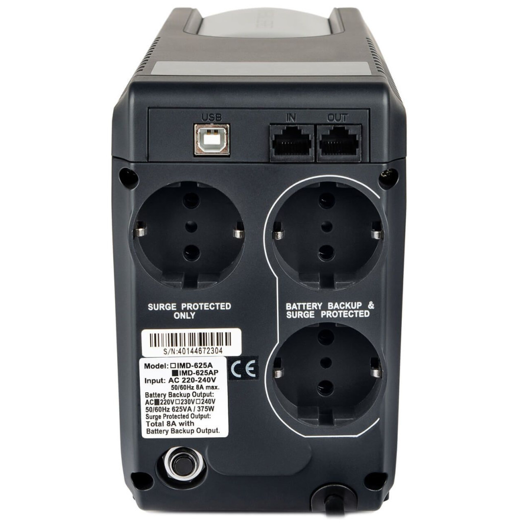 Пристрій безперебійного живлення Powercom IMD-625AP LCD (IMD-625AP LCD Schuko) - зображення 2