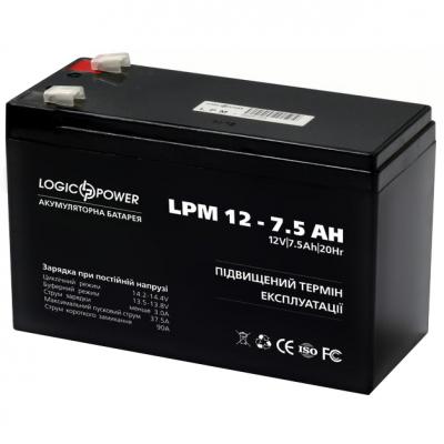 Батарея до ДБЖ LogicPower LPM 12В 7.5 Ah (3864) - зображення 2