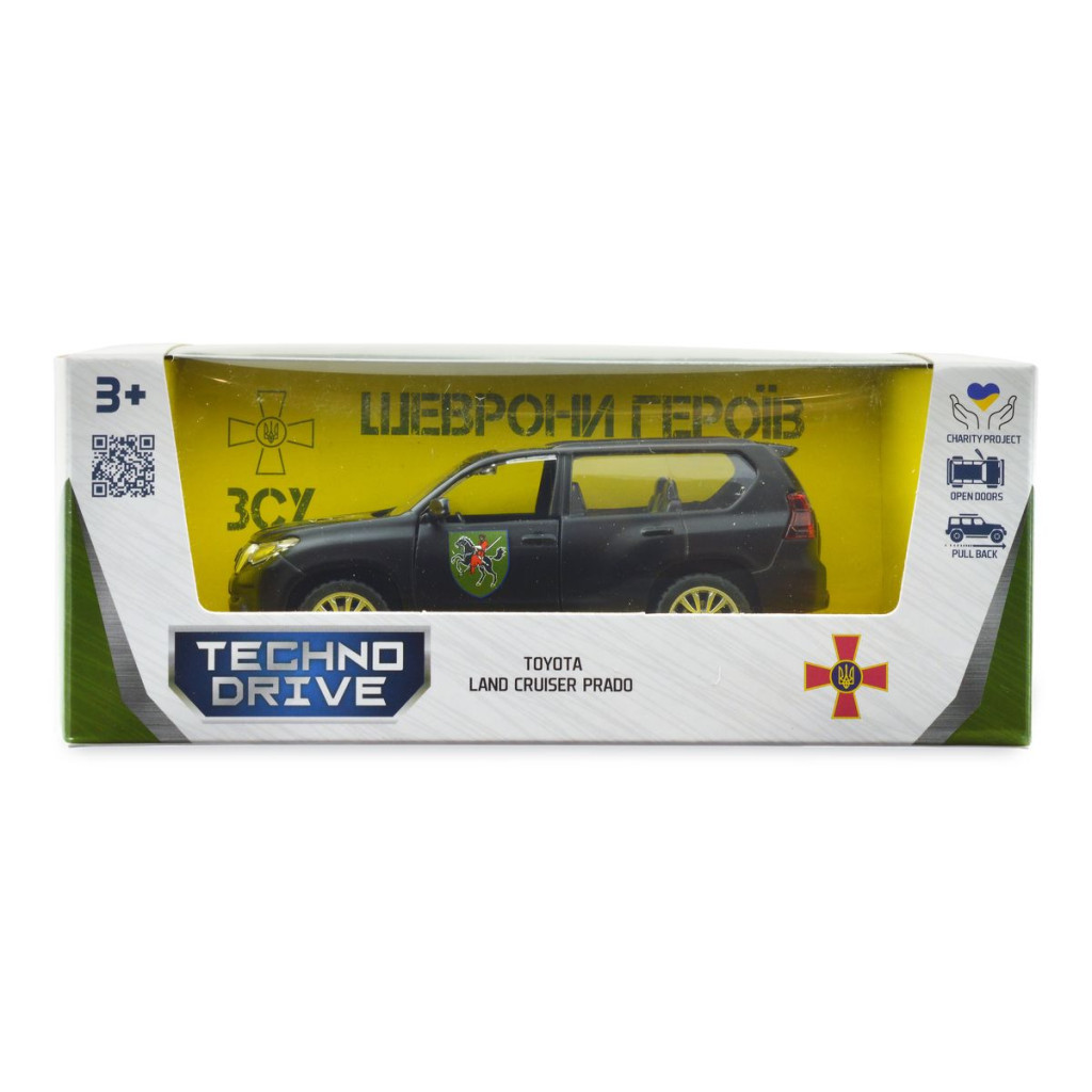 Машина TechnoDrive Автомодель серії Шеврони Героїв - Toyota Land Cruiser Prado - 110 ОМБр (250359M) - зображення 6