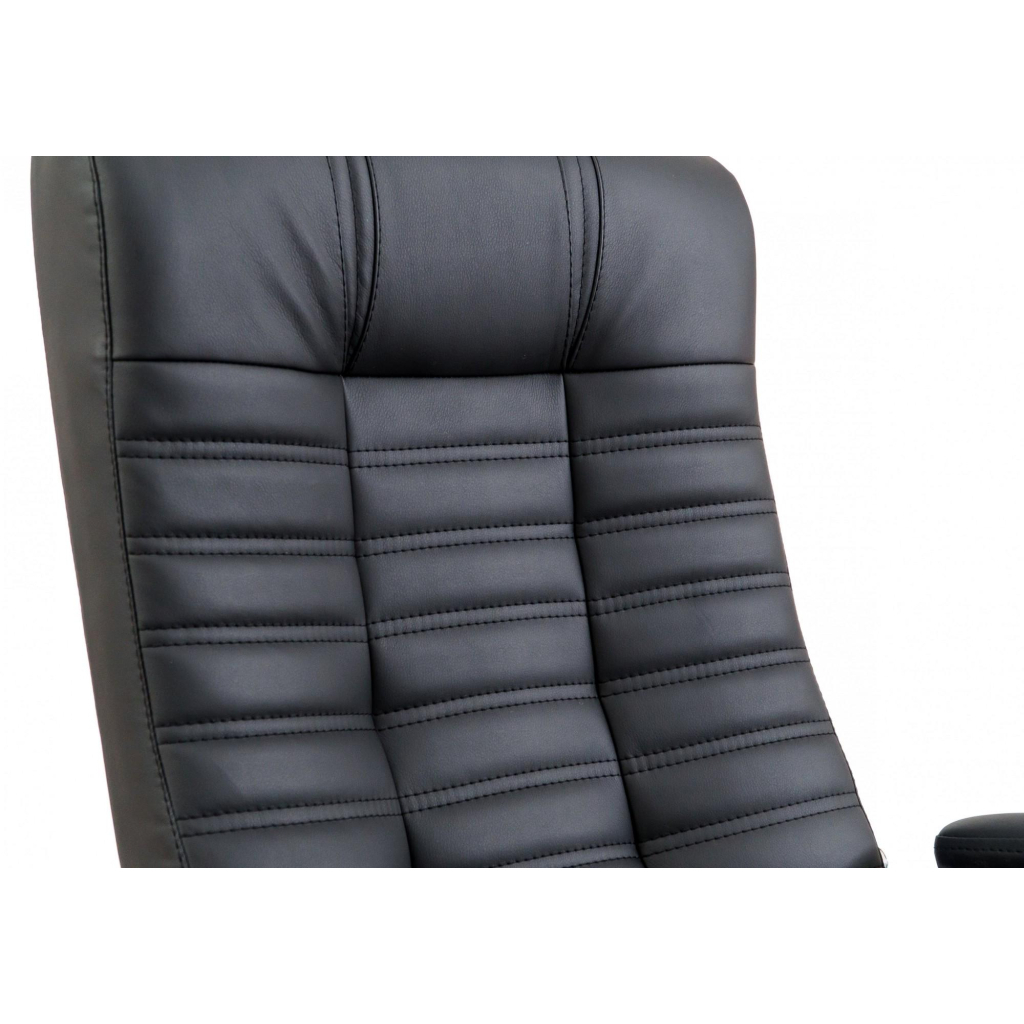 Офісне крісло Richman Атлант Хром П1 M-2 (Anyfix) Шкіра Люкс комбо Чорна (R00000049260) - зображення 5