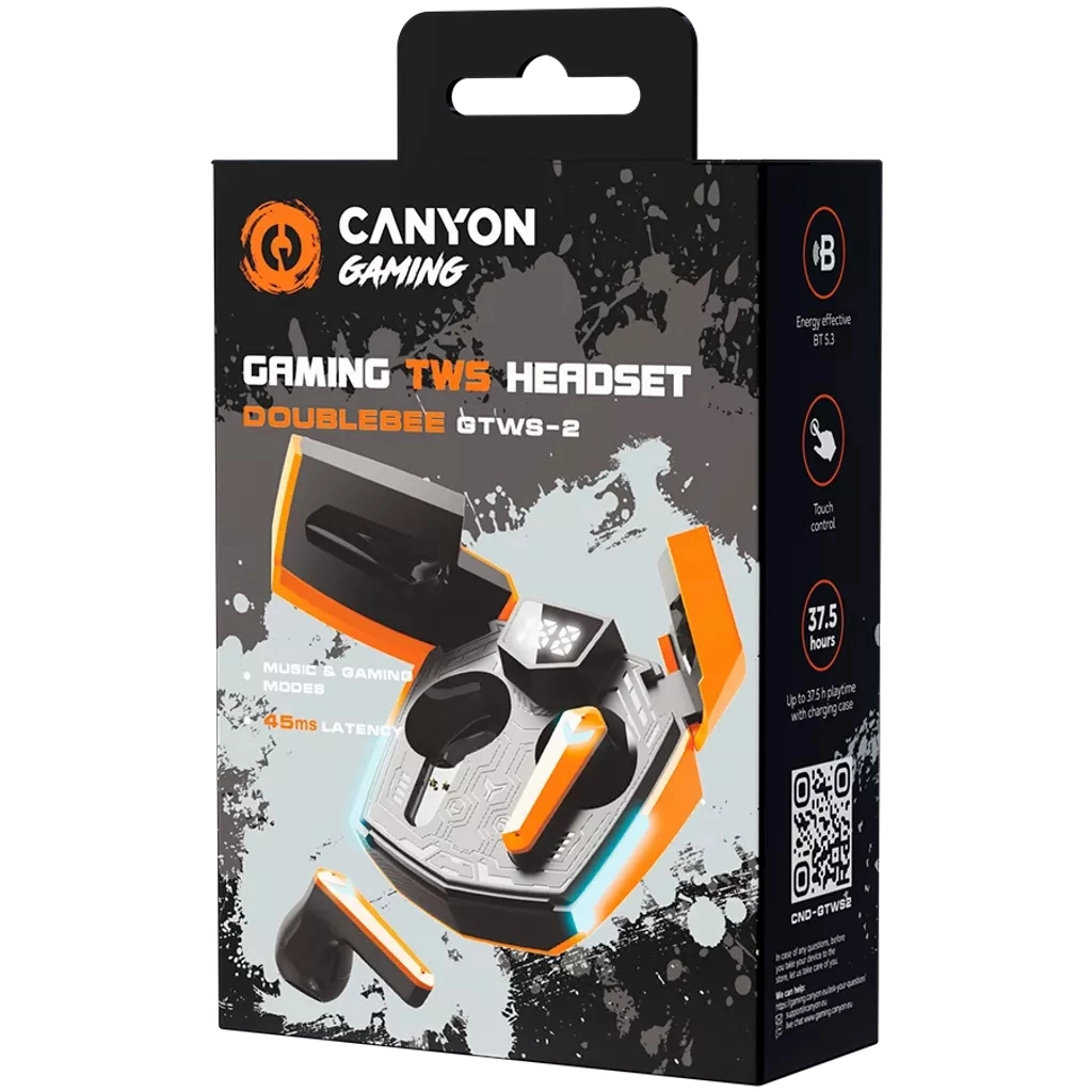 Навушники Canyon GTWS-2 Gaming Orange (CND-GTWS2O) - зображення 6