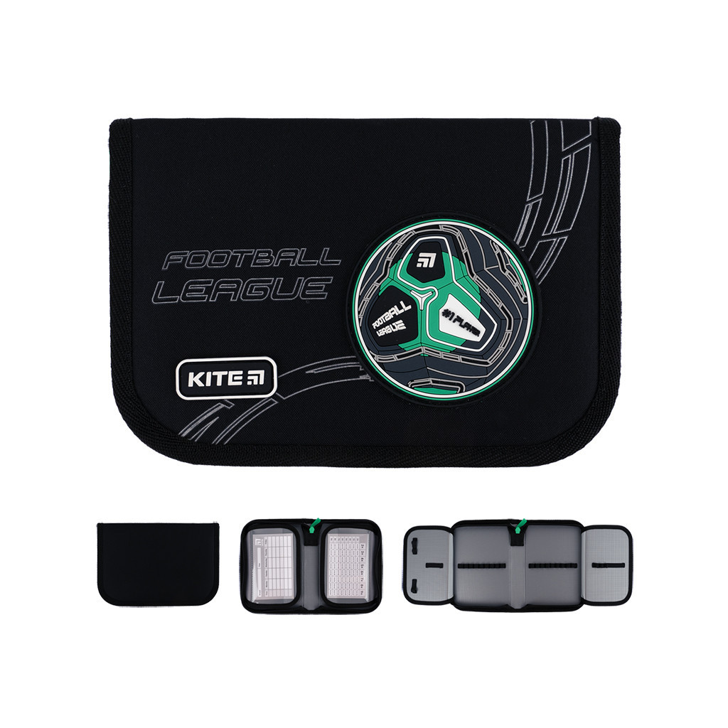 Пенал Kite Football 622, 1 відділення, 2 відвороти (K24-622-6) - зображення 1