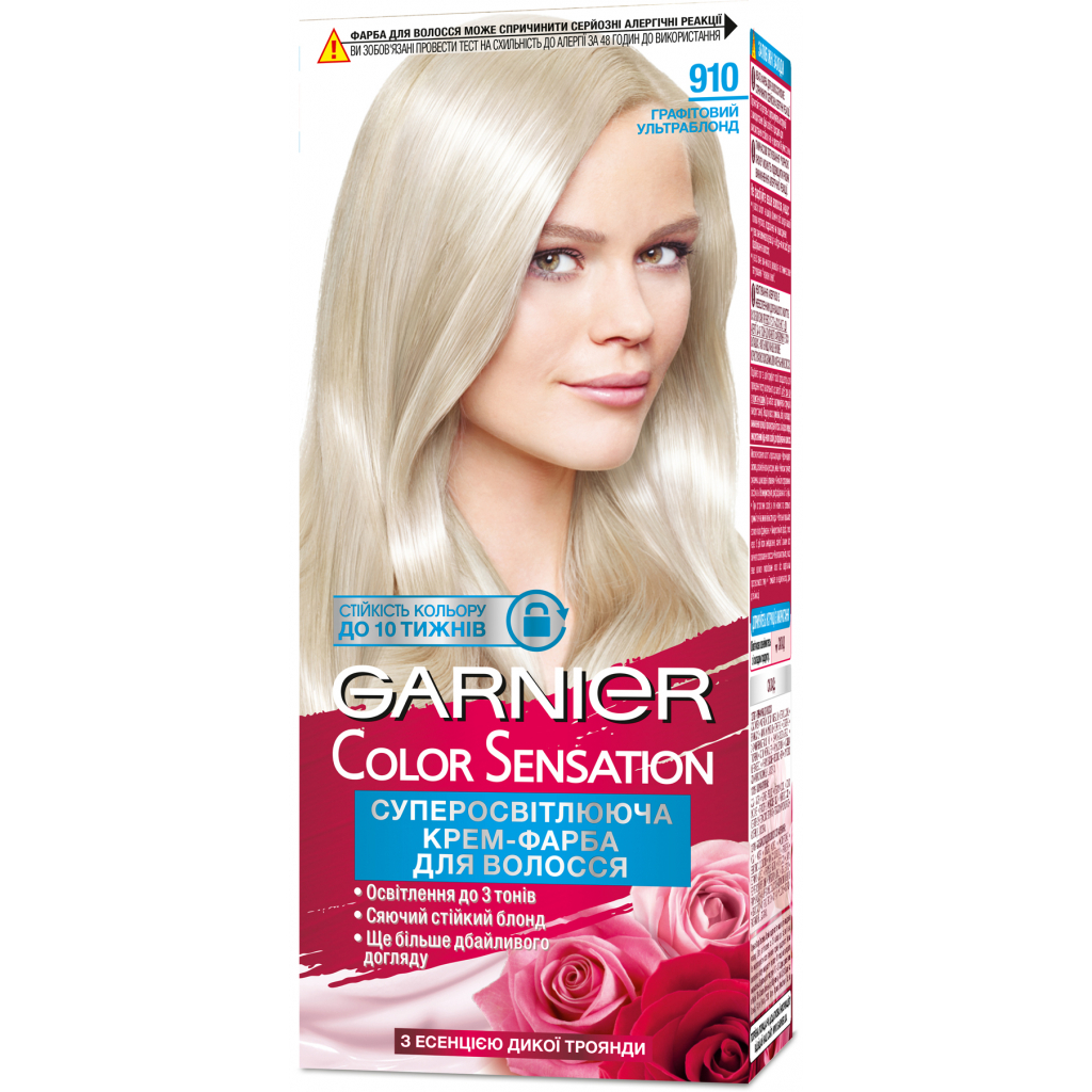 Фарба для волосся Garnier Color Sensation 910 Графітовий-ультраблонд 110 мл (3600541929845) - зображення 1