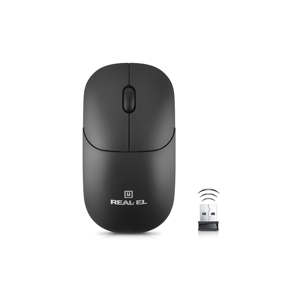 Мишка REAL-EL RM-311W Wireless Black (EL123200041) - зображення 1