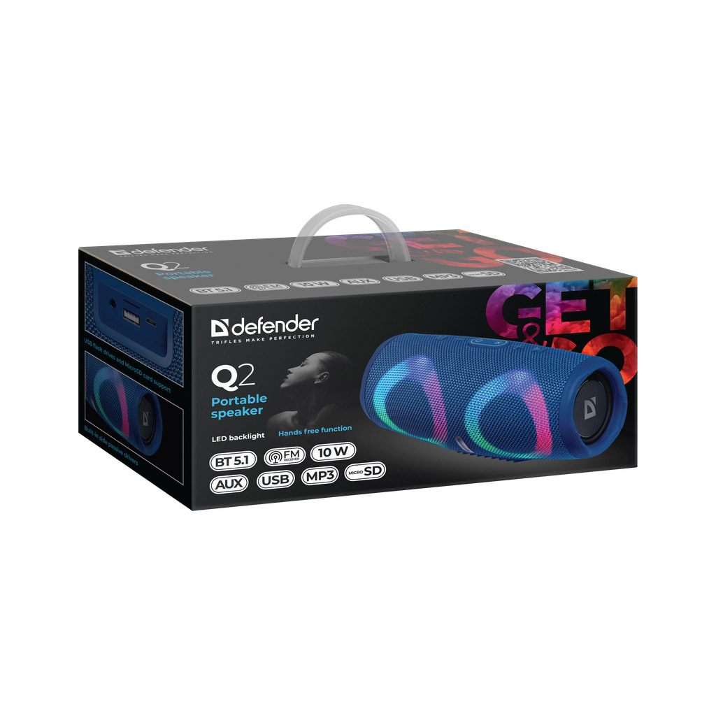 Акустична система Defender Q2 10W Blue (65302) - зображення 7