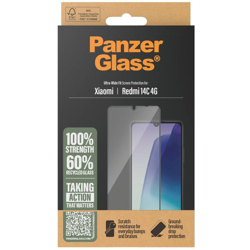 Скло захисне PANZERGLASS Xiaomi 14C 4G Ultra-Wide Fit (PG_PGRNUWFG58421) - зображення 4