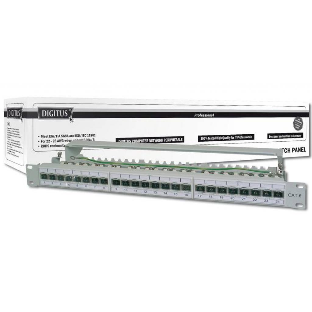 Патч-панель Digitus 19" 1U 24 порти 6a FTP у зборі (DN-91624S-EA) - изображение 1
