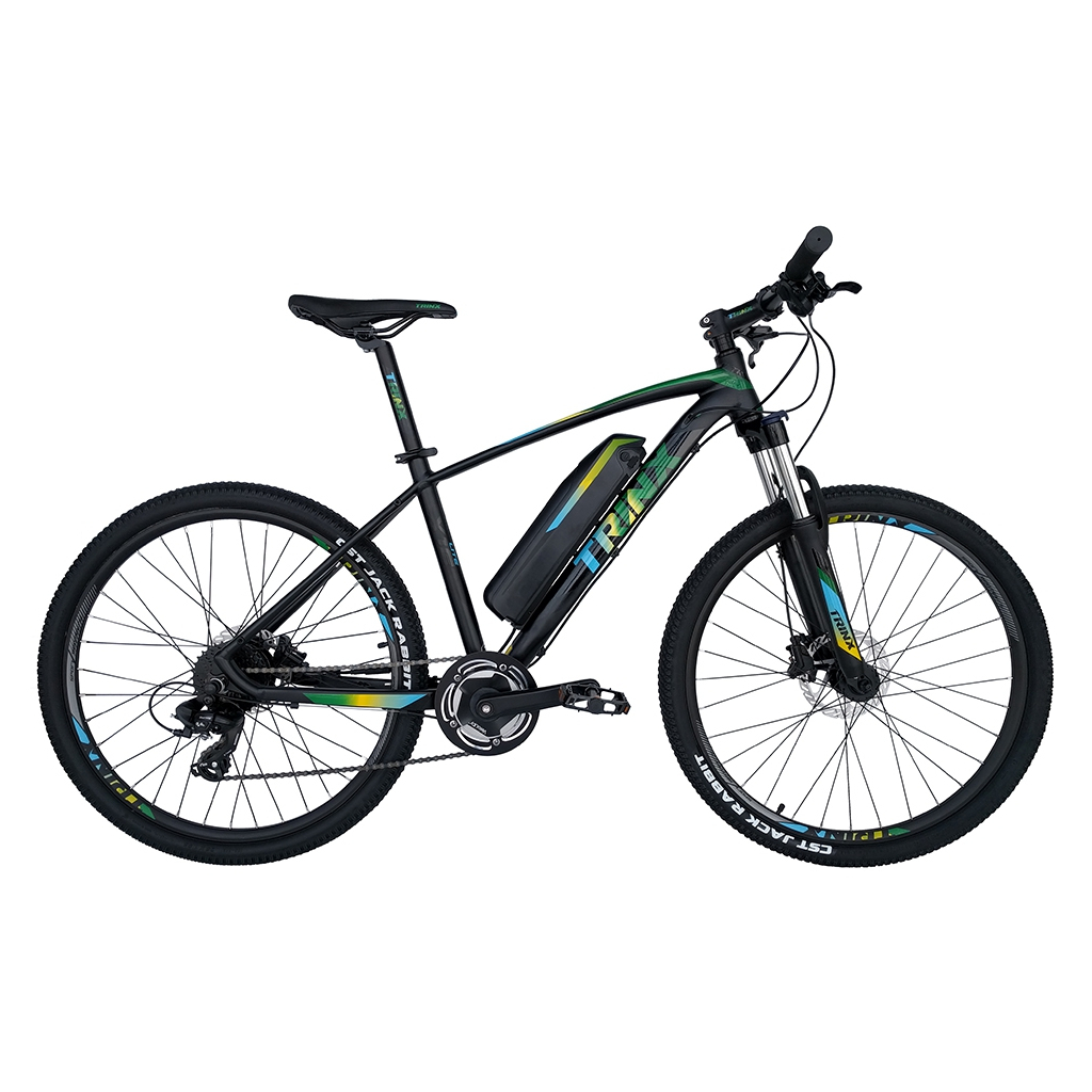 Електровелосипед Trinx E-Bike X1E 26" рама-17" Matt-Black-Green-Blue (X1EMBGB) - зображення 1
