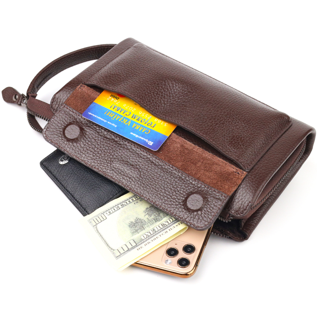 Сумка Canpellini З натуральної шкіри Коричнева (21559) - зображення 8