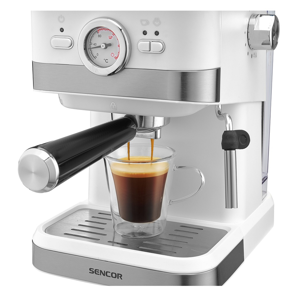 Ріжкова кавоварка еспресо Sencor SES 1720WH - зображення 9