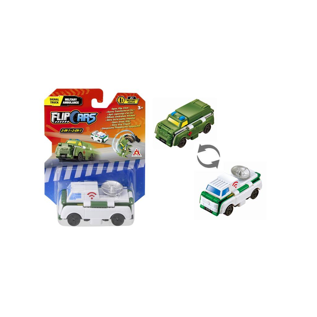 Машина Flip Cars 2 в 1 Вантажівка зв'язку і Військова швидка допомога (EU463875-15) - зображення 1