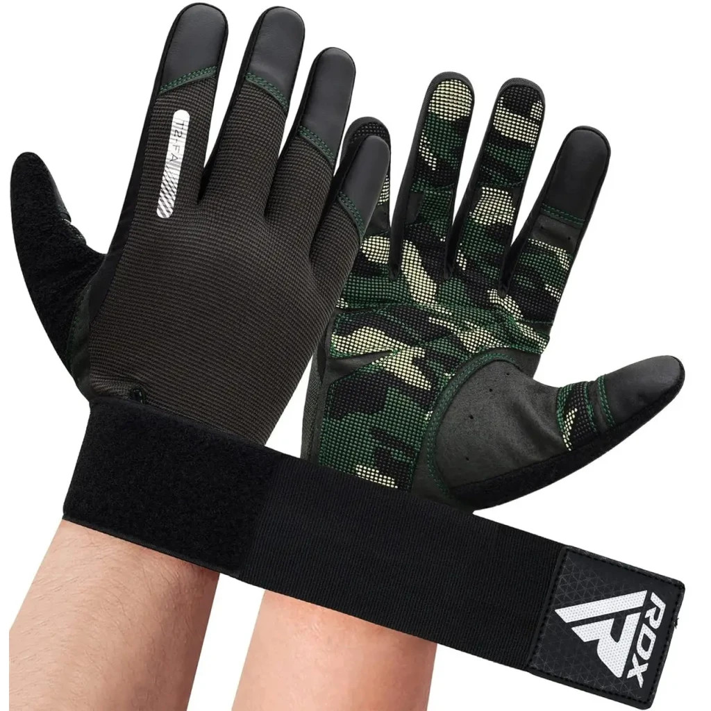 Рукавички для фітнесу RDX T2 Touch Screen Friendly Full Fingerf Army Green L (WGA-T2FA-L) - зображення 4