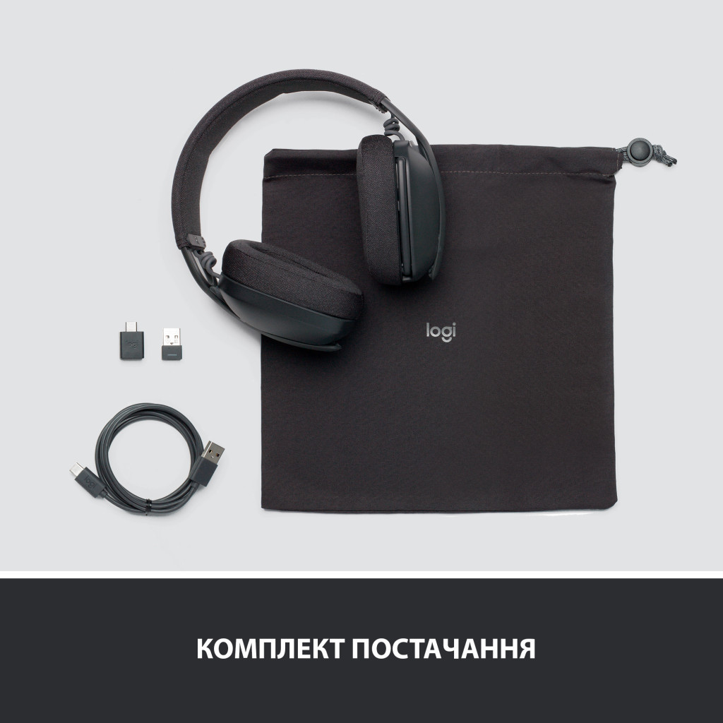 Навушники Logitech Zone Vibe 125 Graphite (981-001126) - зображення 9