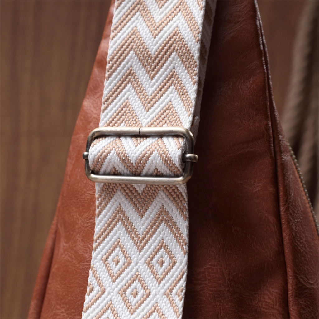 Сумка Vintage Жіноча з екошкіри з акцентом на текстильну лямку Руда (22773) - зображення 11