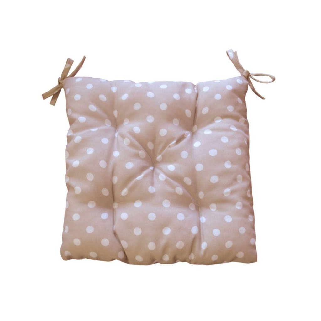Подушка на стілець Прованс Горох Беж 40х40 (009922) - зображення 1