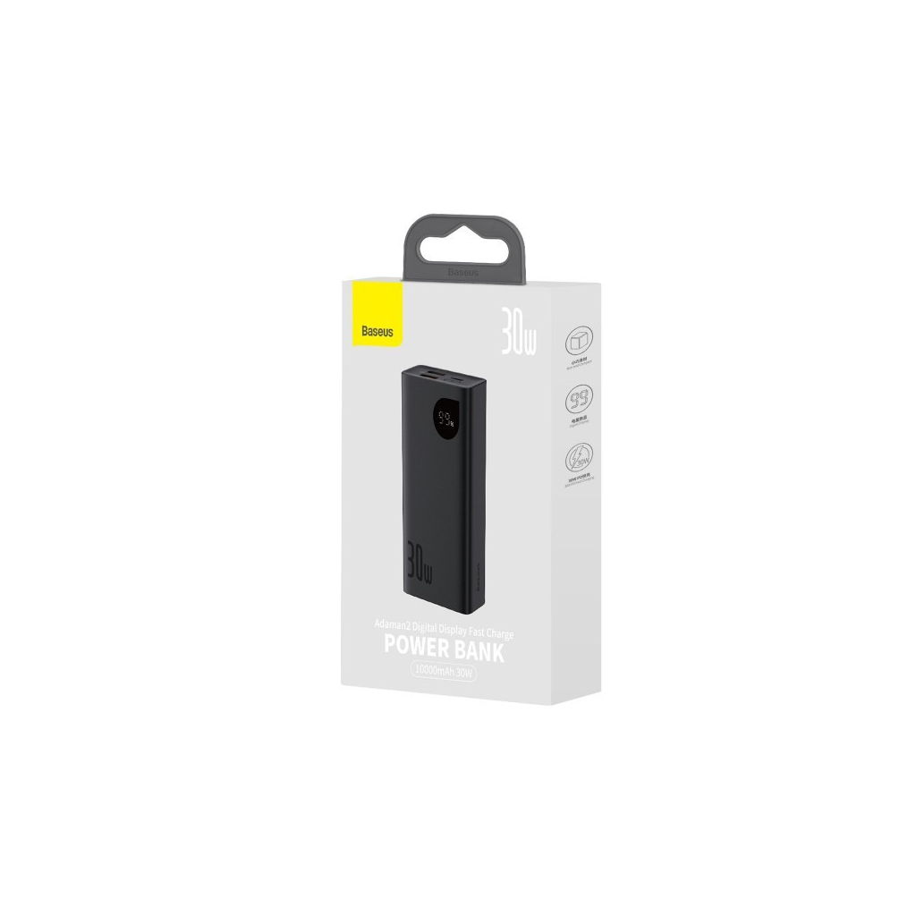 Батарея універсальна Baseus Adaman2 10000mAh 30W, PD, QC, SCP, Black (PPAD040001) - изображение 7
