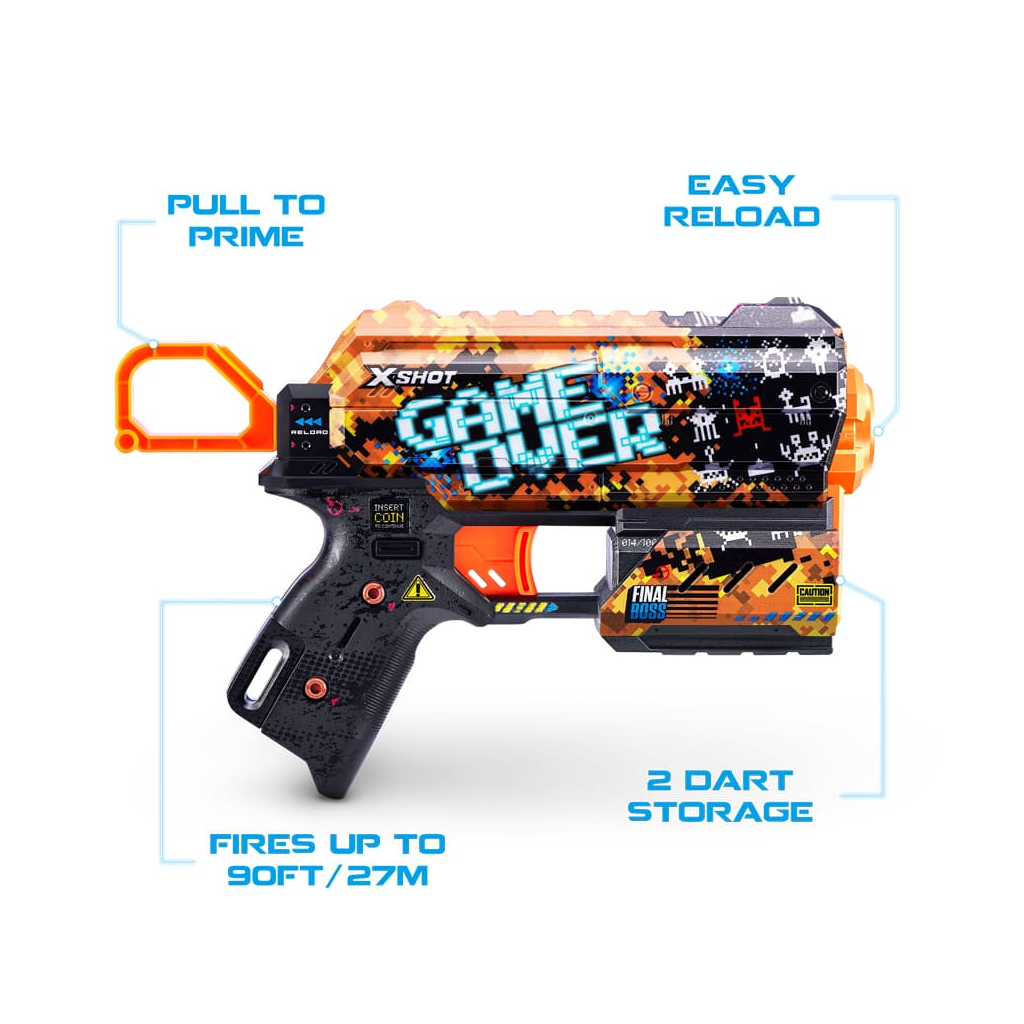 Іграшкова зброя Zuru X-Shot Швидкострільний бластер Skins Flux Game Over (8 патронів) (36516E) - зображення 5