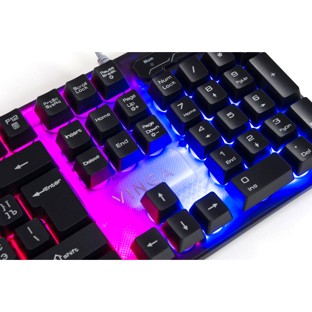 Клавіатура Vinga KB414 black - зображення 5