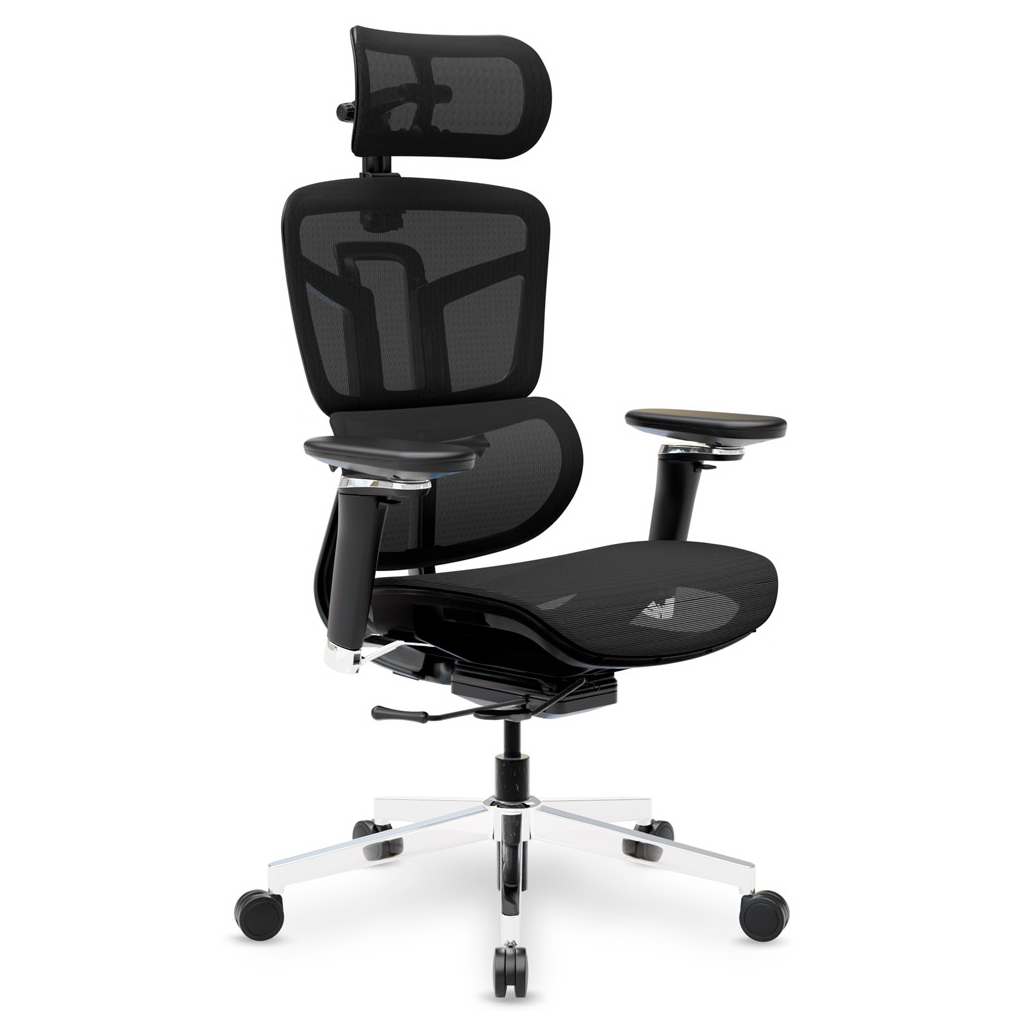 Офісне крісло Mealux S4 Air Black (HF-S4 M/B) - зображення 5