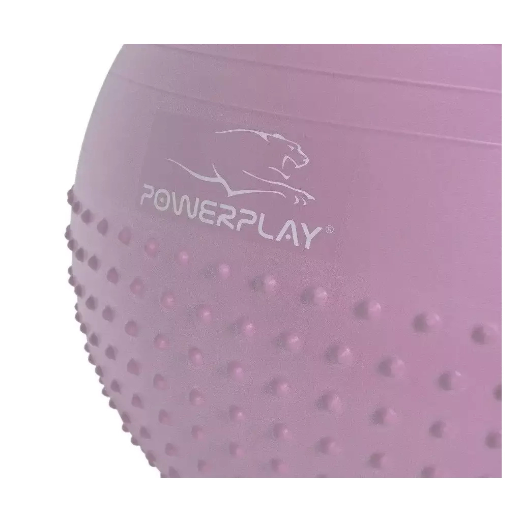 М'яч для фітнесу PowerPlay 4003 65 см Ліловий + помпа (PP_4003_65cm_Violet) - зображення 2
