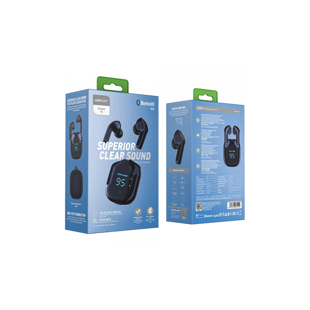 Навушники Acefast T6 Sapphire Blue (6974316281542) - зображення 6