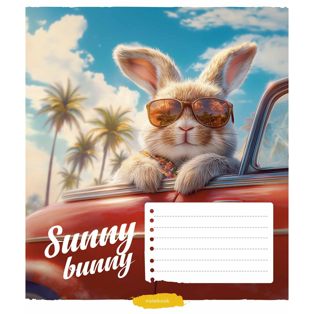 Зошит Школярик Cool animals 12 аркушів клітинка (012-3518K) - зображення 1