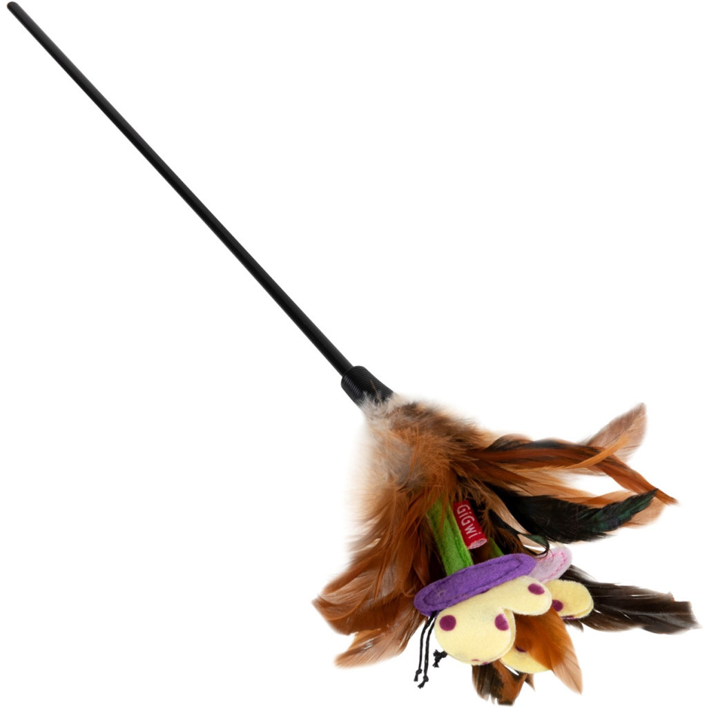 Іграшка для котів GiGwi Teaser Дразнилка з пір'ям 55 см (75028) - зображення 1