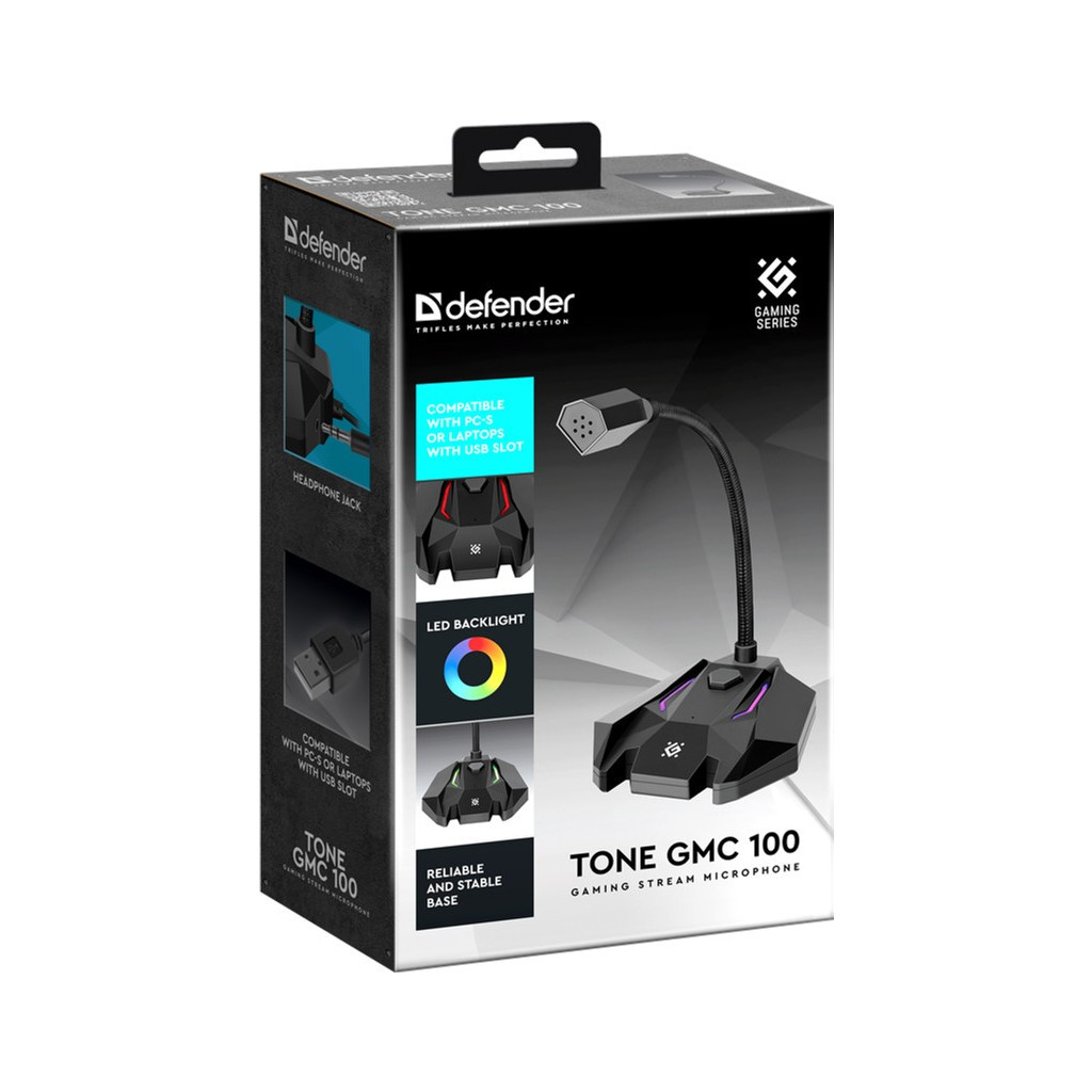 Мікрофон Defender Tone GMC 100 USB LED Black (64610) - зображення 7