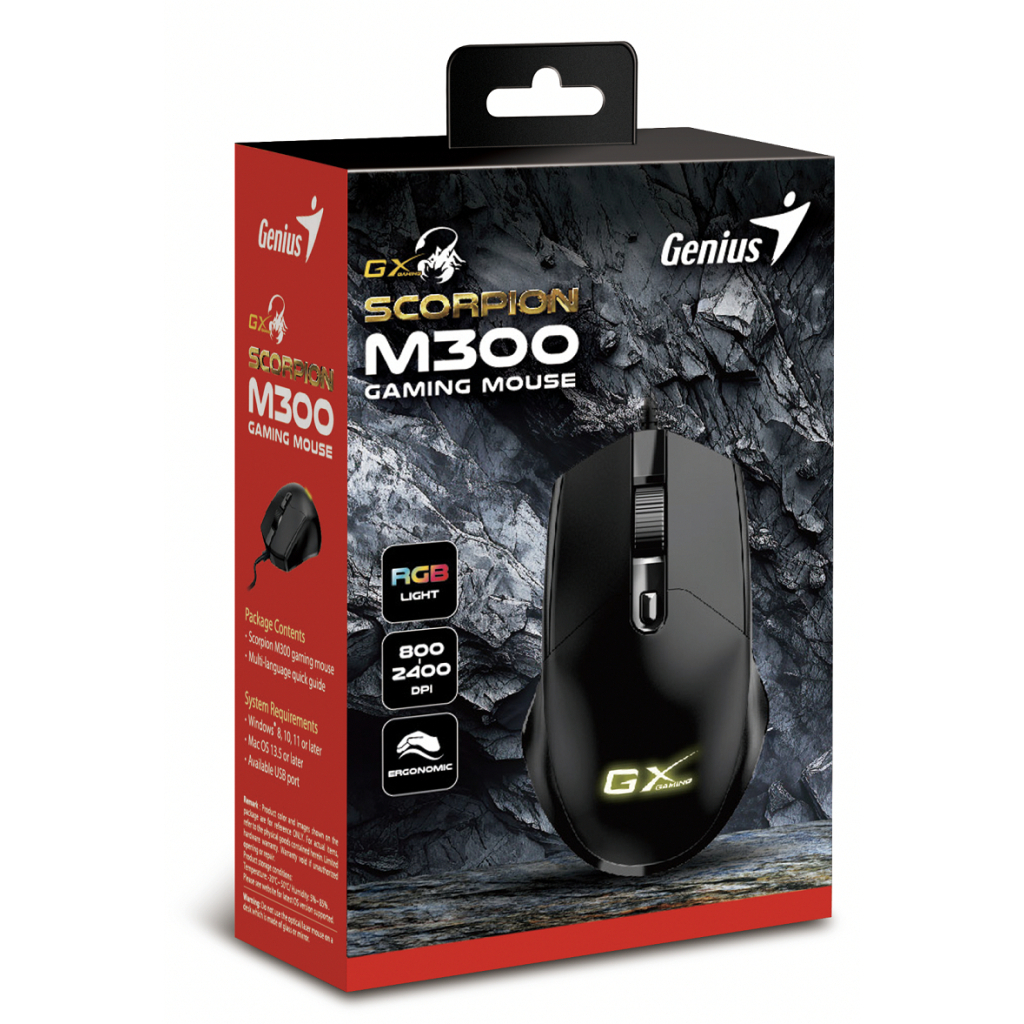 Мишка Genius Scorpion M300 USB Black (31040010400) - зображення 9