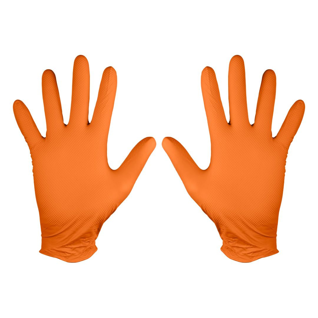 Захисні рукавиці Neo Tools робочі/медичні, перфоровані нітрилові, р.XL, 50шт., помаранчевий (97-690-XL) - изображение 1