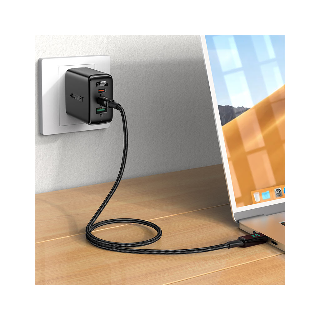 Дата кабель USB-C to USB-C 2.0m 100W with display C6-03 Acefast (6974316281054) - зображення 4