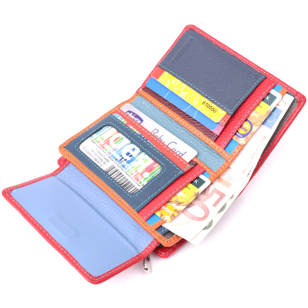 Гаманець ST Leather З натуральної шкіри Червоний (22503) - зображення 7