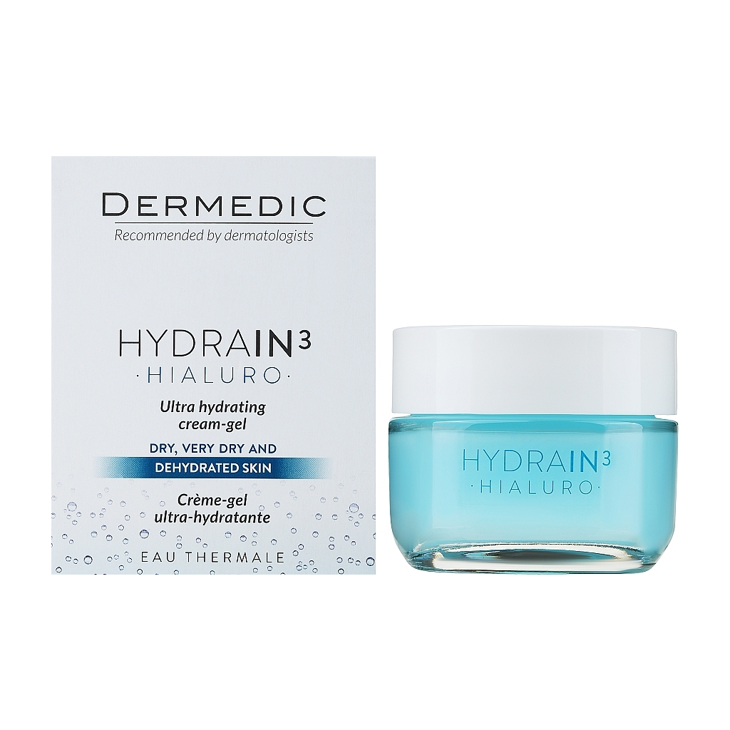 Крем для обличчя Dermedic Hydrain 3 Hialuro Ультра зволожувальний крем-гель 50 мл (5901643172718) - изображение 2
