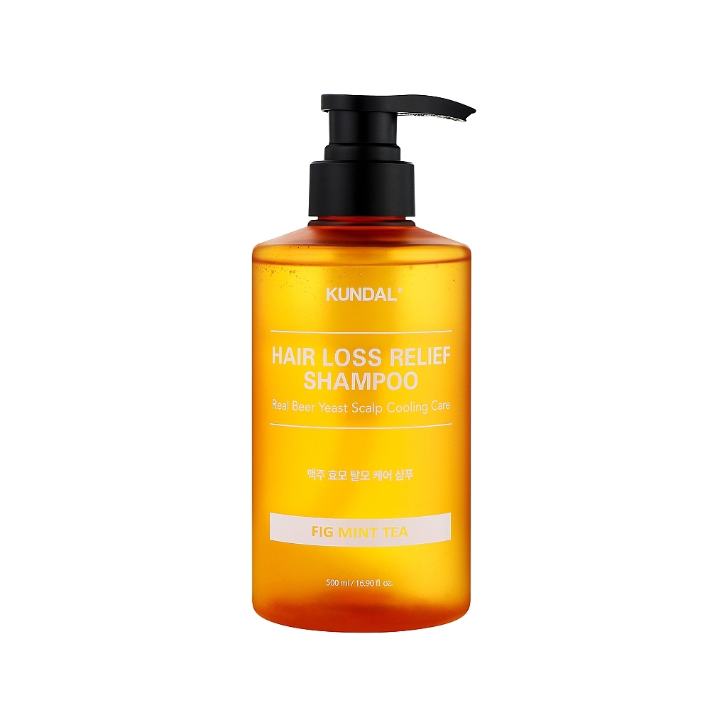 Шампунь Kundal Beer Yeast Hair Loss Relief Shampoo Fig Mint Tea 500 мл (8809809429690) - зображення 1