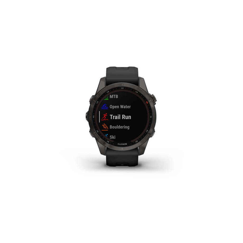 Смарт-годинник Garmin fenix 7S Sapphire Sol, Carbon Gray DLC Ti with Blk Band, GPS (010-02539-25) - зображення 7