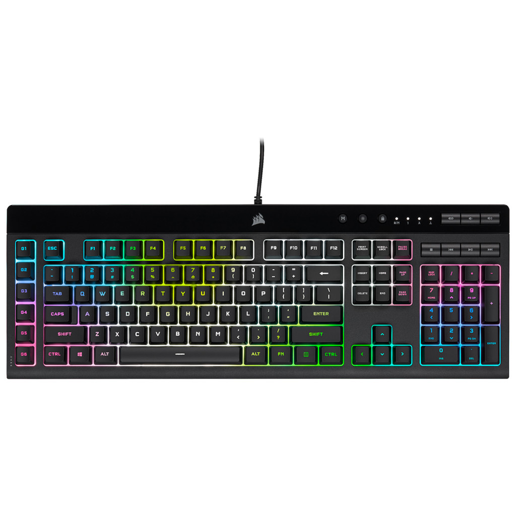 Клавіатура Corsair K55 RGB Pro XT USB UA Black (CH-9226715-RU) - зображення 9
