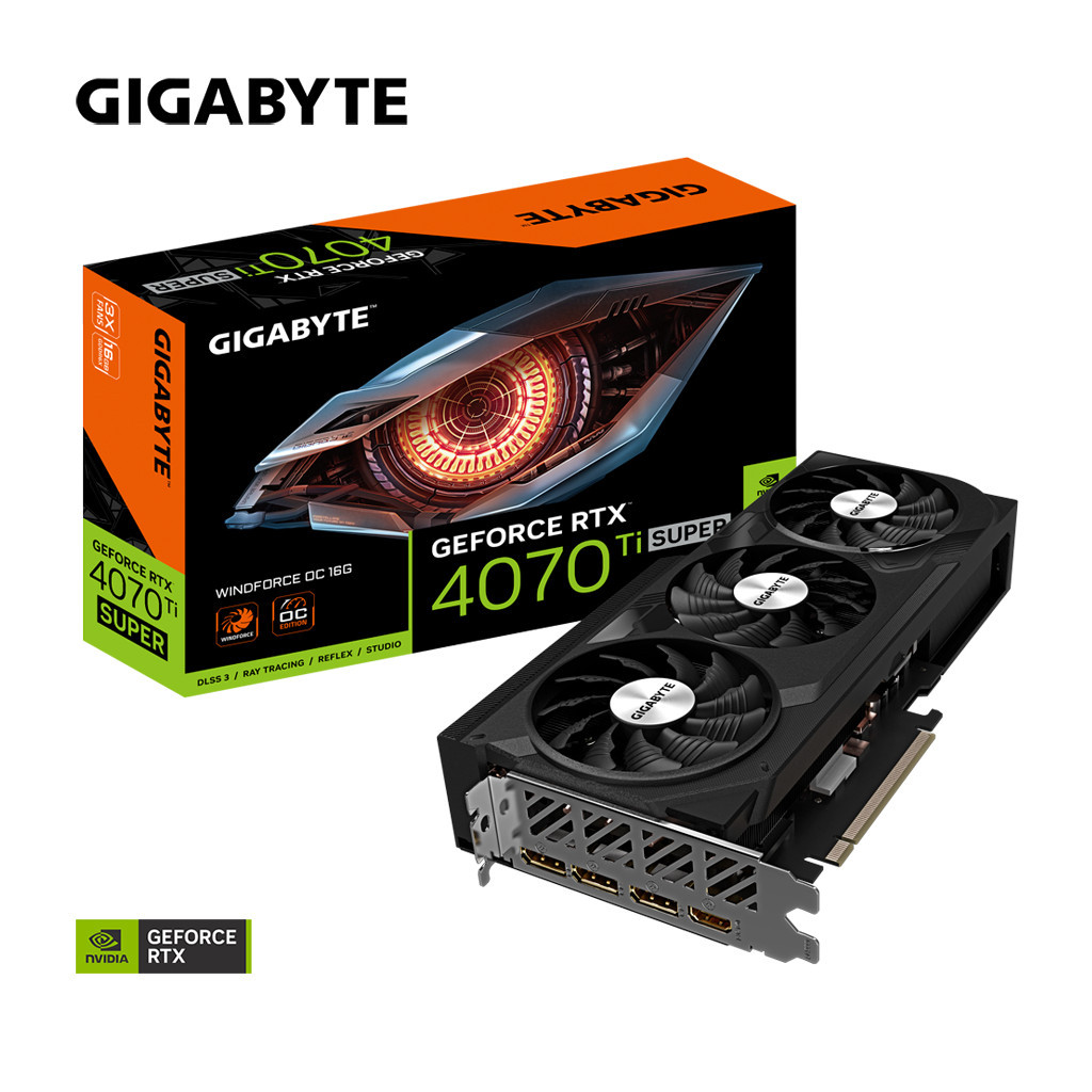 Відеокарта GIGABYTE GeForce RTX4070Ti SUPER 16Gb WINDFORCE OC (GV-N407TSWF3OC-16GD) - зображення 9