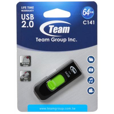 USB флеш накопичувач Team 64GB C141 Green USB 2.0 (TC14164GG01) - зображення 5