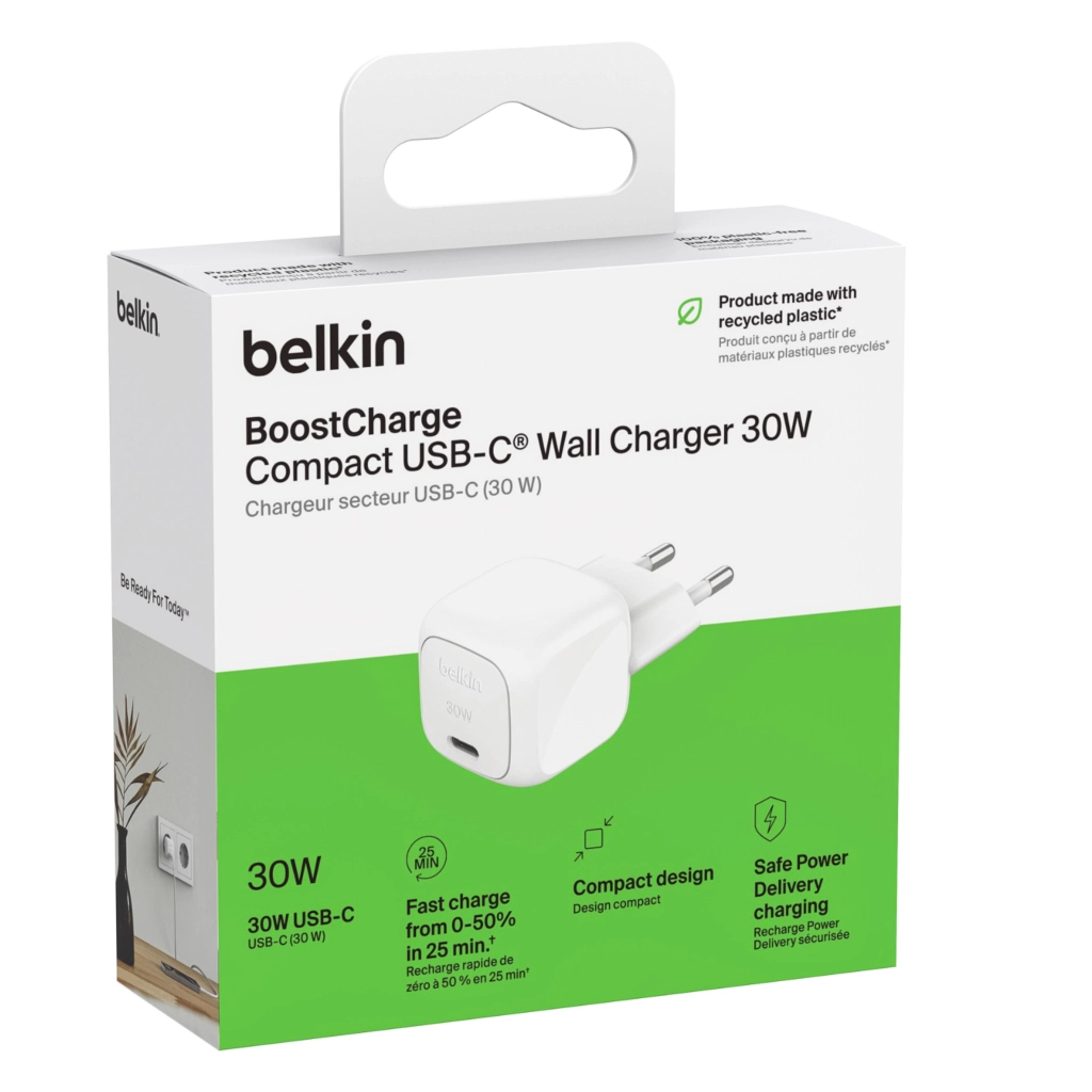 Зарядний пристрій Belkin USB-C PD30W PPS white (WCA008KQWH) - зображення 6