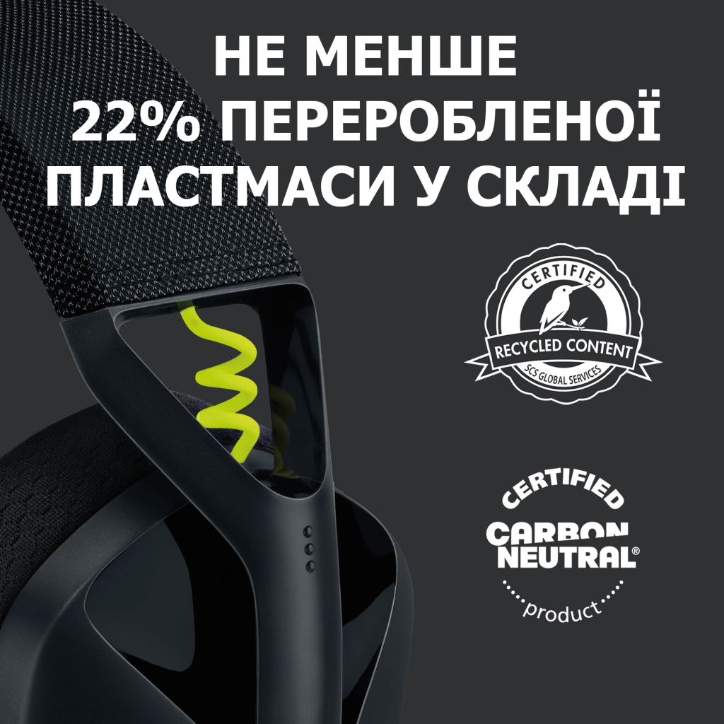 Навушники Logitech G435 Lightspeed Wireless Gaming Headset Black (981-001050) - зображення 7
