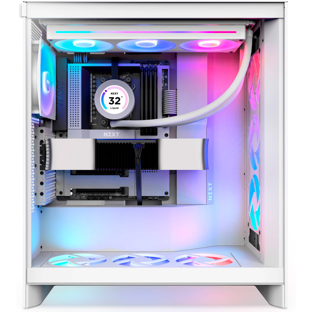 Корпус NZXT H7 Flow RGB All White (CM-H72FW-R1) - зображення 6
