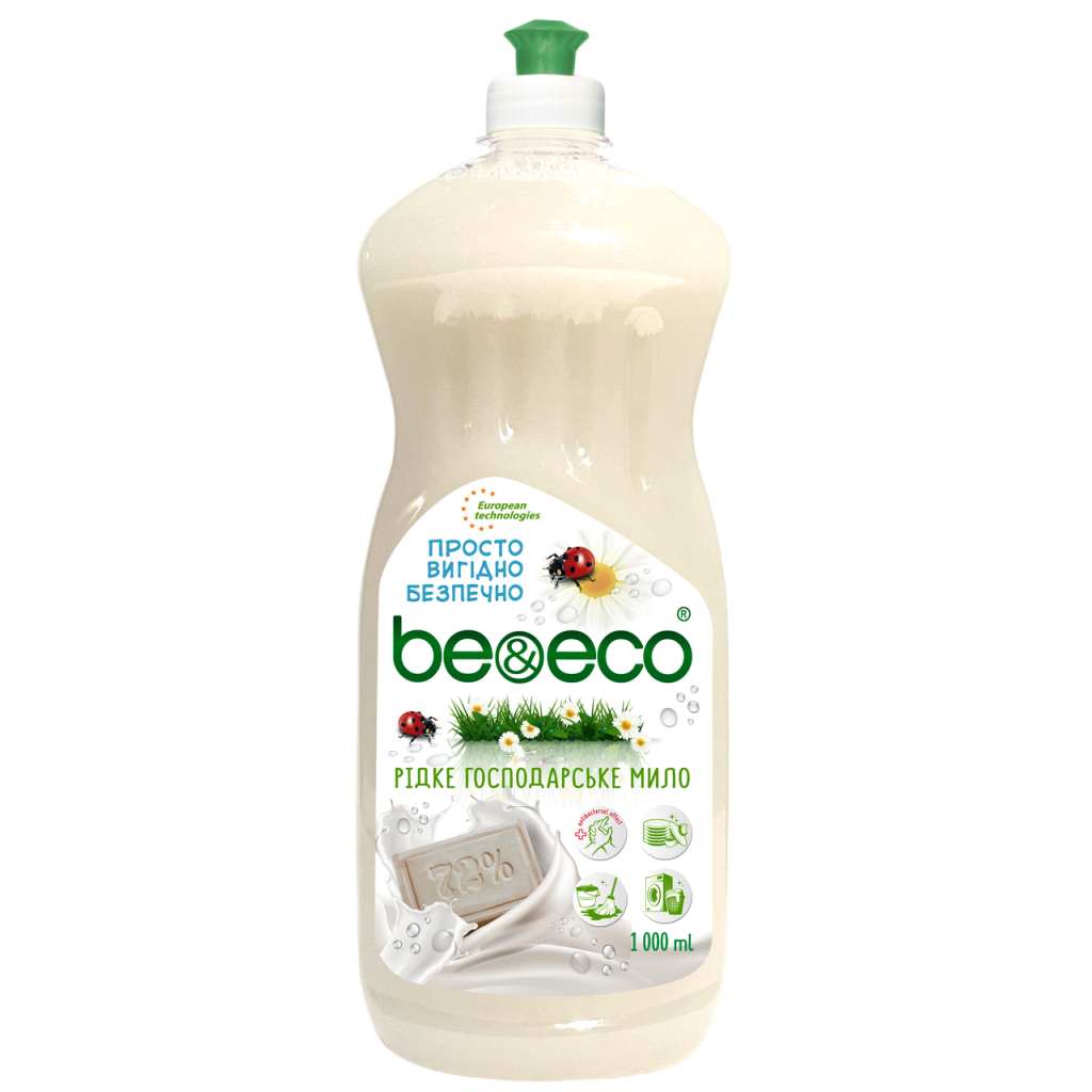 Гель для прання Be&Eco мило господарське 1 л (4820168433481) - изображение 1