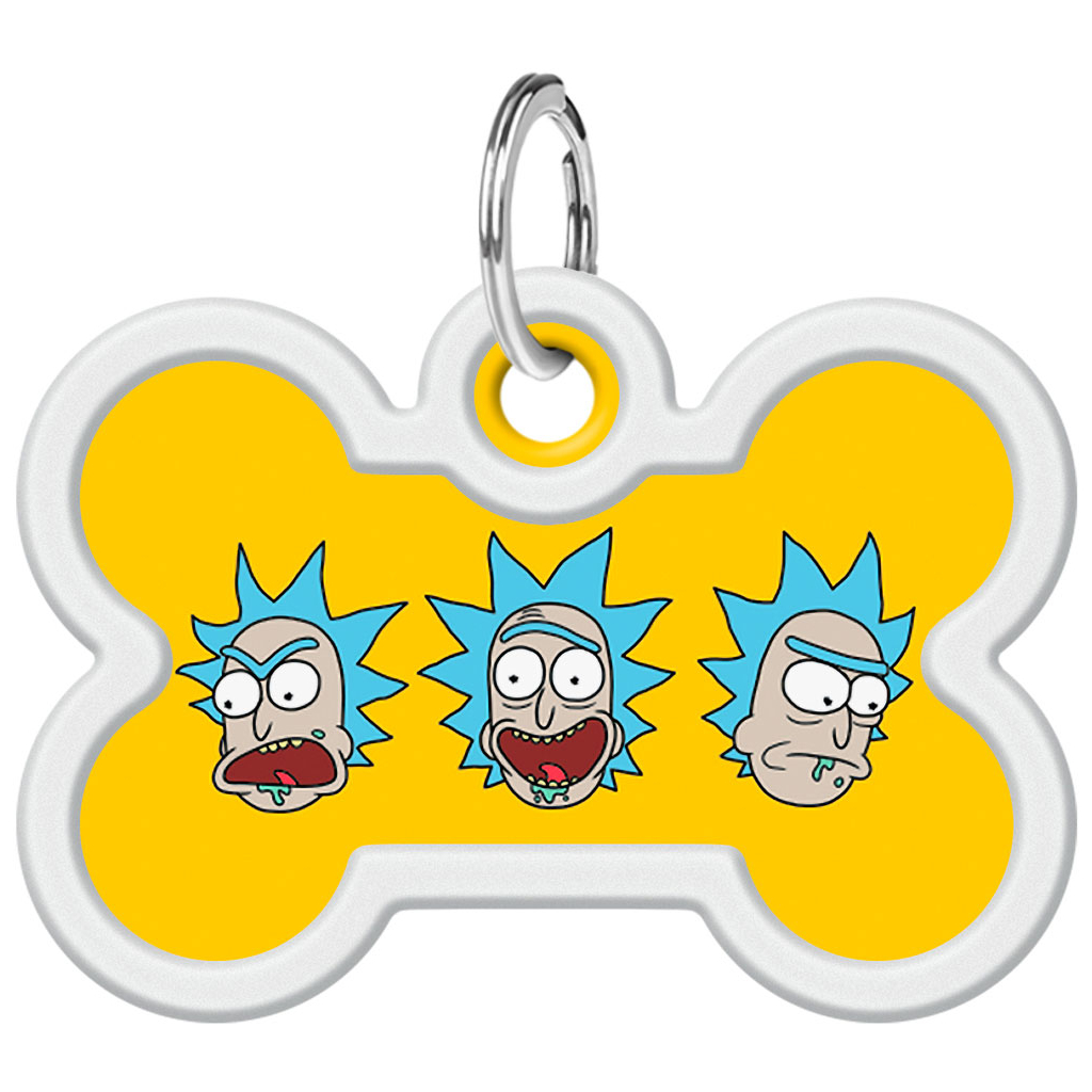 Адресник для тварин WAUDOG Smart ID з QR паспортом "Рік і Морті 3", кістка 40х38 мм (231-0282) - зображення 2