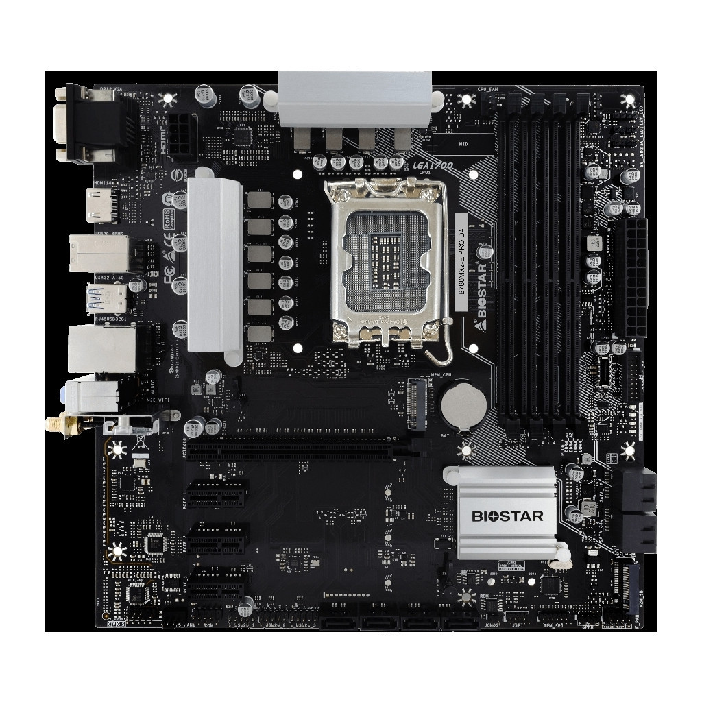 Материнська плата Biostar B760MX2-E PRO D4 - зображення 1