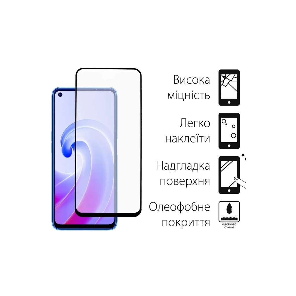 Чохол до мобільного телефона Dengos Kit for OPPO A96 4G case + glass (Black) (DG-KM-38) - зображення 3